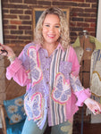 Flutter By Patchwork Jacket - Pink/Purple