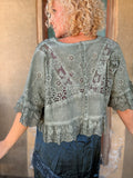 Softly Worn Eyelet Top – Charcoal by Jaded Gypsy