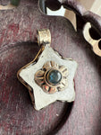 Tibetan Moonstone/Labradorite Star Pendant