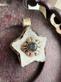 Tibetan Moonstone/Labradorite Star Pendant