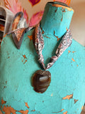 Earthstone Paisley Scarf Necklace