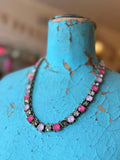 Pink Stardust Full Circle Necklace