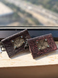 Plum GG Card Holder Keychain