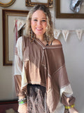 Chocolate Waffle Poncho Top