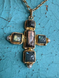 JTO Labradorite Cross Gemstone Necklace