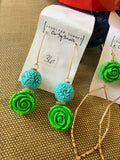 Evergreen Rose Earrings
