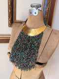 Golden Nomad Seed Bead Bib Necklace