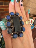 Lapis & Onyx Tibetan Ring