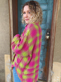 Strawberry Matcha Wanderlight Plaid Overshirt