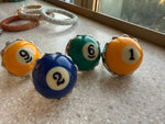 “Cue the Sparkle Rings” – Upcycled Pool Ball Stretch Rings