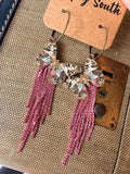 Blush Flutter Fringe Hoops 🦋