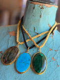 Jennifer Thames Gemstone Pendant Necklace