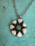 Tibetan Turquoise/MOP Daisy Necklace