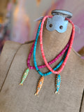 Color Current Gemstone Fish Necklace by Jennifer Thames Originals