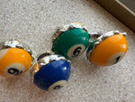 “Cue the Sparkle Rings” – Upcycled Pool Ball Stretch Rings