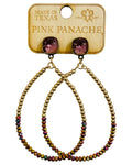 Pink Panache Antique Pink Teardrop Earrings