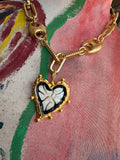 Jennifer Thames Watercolor Heart Necklace