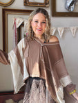 Chocolate Waffle Poncho Top