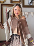 Chocolate Waffle Poncho Top