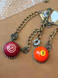 Rack ’Em Up Vintage Pool Ball Necklace — by Art by Amy