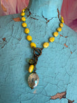 Juicy Gem Drop Necklace - Yellow