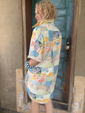 Grandma's Garden Patchwork Shirt Dress