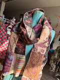 Jaded Gypsy Kantha Patchwork Skinny Scarf