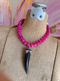 Wild Horn Acrylic Necklace by Jennifer Thames Originals