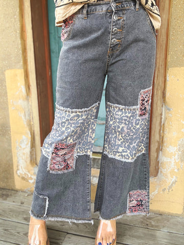 Wild Streak Patchwork Denim Jeans