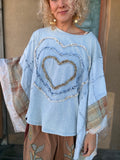 Heartstrings Patchwork Poncho Top