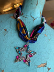 Celestial Glow Necklace - Navy Multi