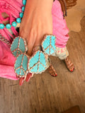 Peace Out Turquoise Slab Ring ATG