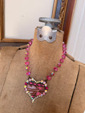 Pink Prairie Heart Necklace