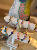 WAFA Blue Multi Flame Crystal Necklace