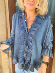 ARB Denim Ruffle Shirt