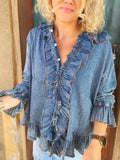 ARB Denim Ruffle Shirt