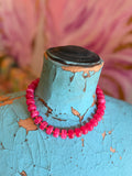 Lipstick & Gold Necklace