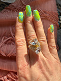 Teardrop Bling Ring - gold or silver