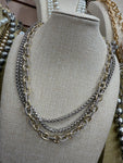 Triple Chain Link Necklace