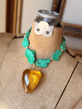 Sunlit Lagoon Heart Necklace by Jennifer Thames Originals