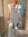 Patchwork Daydream Striped Overalls