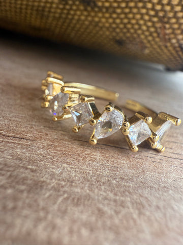 "Abstract Stones" Bling Ring: Adjustable Ring by JTO