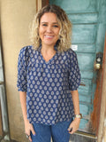 Blue Willow Blouse (S-2X)