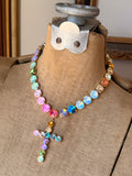 Radiant Cross Crystal Necklace by Jennifer Thames Originals