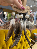 A Rare Bird Pearl Feather Earrings