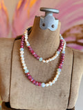 Pink Pearl Wrap Necklace by A Rare Bird