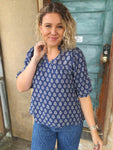 Blue Willow Blouse (S-2X)