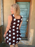 Cocoa Dot Bubble Mini Dress