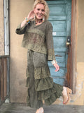 Olive Reverie Ruffle 2-piece Set
