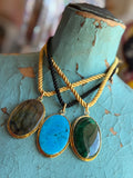 Jennifer Thames Gemstone Pendant Necklace